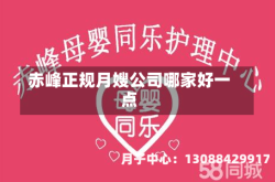 赤峰正规月嫂公司哪家好一点