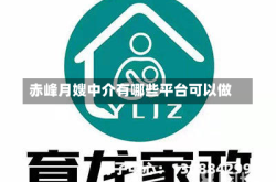 赤峰月嫂中介有哪些平台可以做