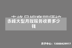 赤峰大型月嫂服务收费多少钱