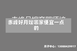 赤峰好月嫂哪家便宜一点的