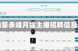 内蒙赤峰月嫂主播招聘信息