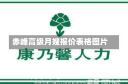 赤峰高级月嫂报价表格图片