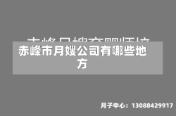 赤峰市月嫂公司有哪些地方