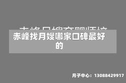 赤峰找月嫂哪家口碑最好的