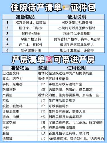 7月夏季待产包最全清单是-第1张图片