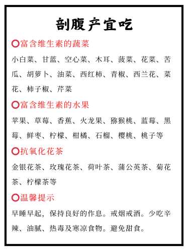 剖腹产后哪些食物不能吃-第1张图片